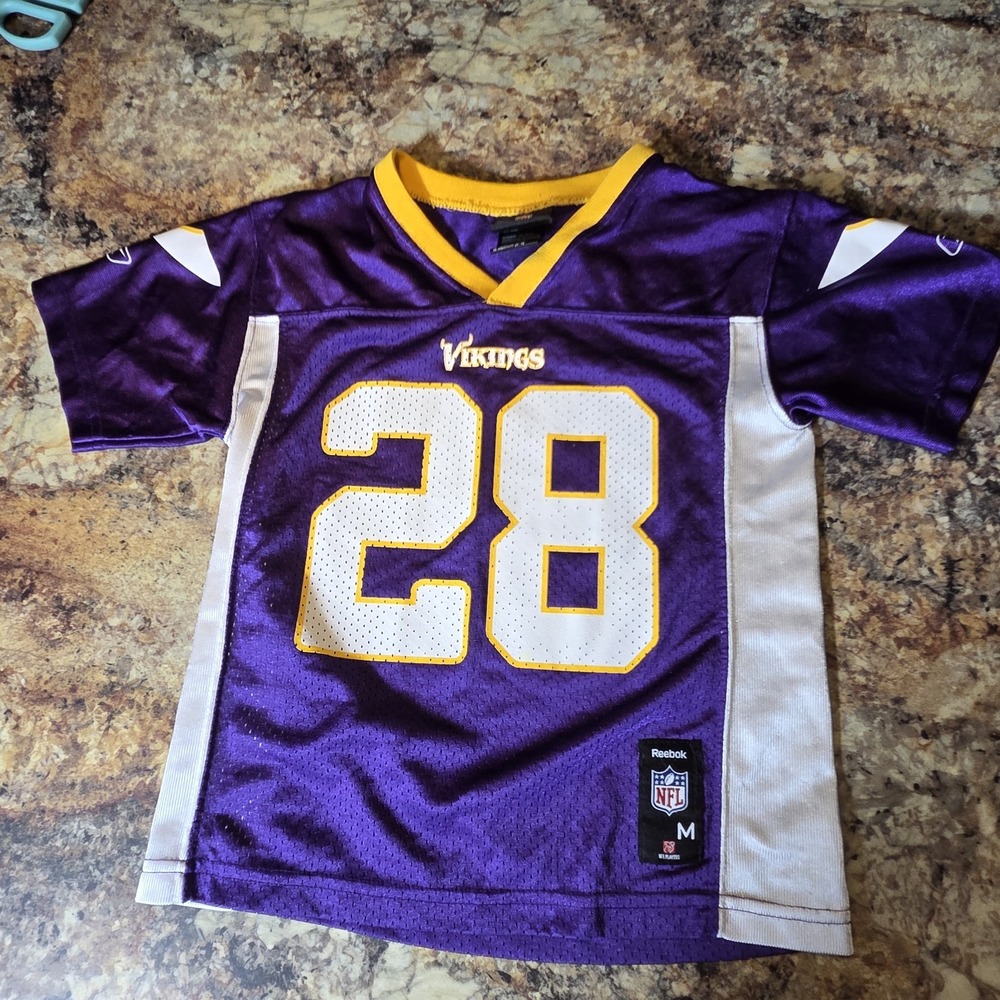 Minnesota Vikings NFL #28 Peterson Kids 5/6 Reebok Jersey, Game day,tailgate